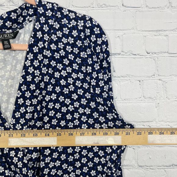 Ralph Lauren Black Label Womens 2X V Neck Wrap Top - Picture 8 of 13